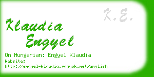 klaudia engyel business card